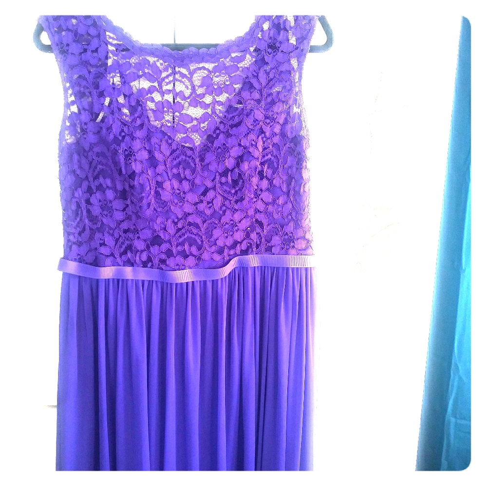 David's Bridal purple long or short dress